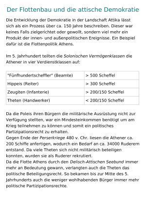 Der Flottenbau Und Die Attische Demokratie Wissena5